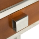 Console "Time Square" en bois teinte noyer