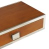 Console "Time Square" en bois teinte noyer