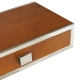 Console "Time Square" en bois teinte noyer