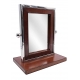 Miroir de table, cuir vintage