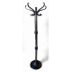 Porte manteau Claridge en métal chromé et noir