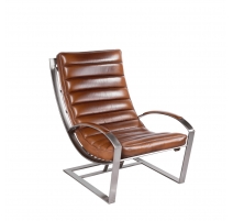 Fauteuil Madrid en cuir vintage