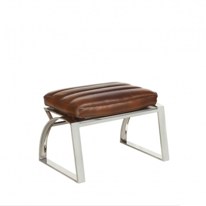Repose-pieds Madrid en cuir vintage