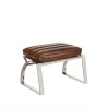 Repose-pieds Madrid en cuir vintage
