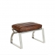 Repose-pieds Madrid en cuir vintage