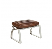 Repose-pieds Madrid en cuir vintage