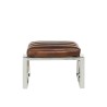 Repose-pieds Madrid en cuir vintage