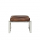 Repose-pieds Madrid en cuir vintage