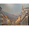 Tableau \"Rue du Grand-Pont\" signé DELAPIERRE