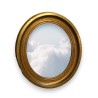  Miroir ovale, cadre doré or fin sur  Moinat SA  - Antiquités décoration