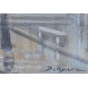Tableau \"Rue du Grand-Pont\" signé DELAPIERRE