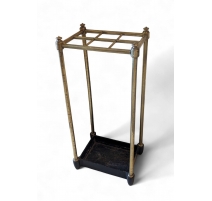 Porte-parapluie anglais en laiton et fonte