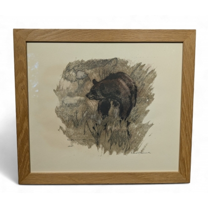 Gravure \"Ours\" signée Robert HAINARD
