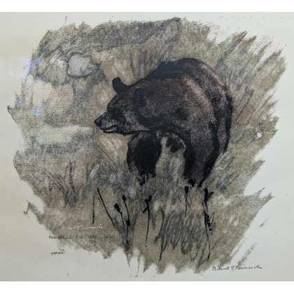 Gravure "Ours" signée Robert HAINARD