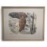 Engraving entitled ‘La renarde pleine’, signed by Robert HAINARD
