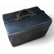 Sac de toilette de voyage en cuir noir