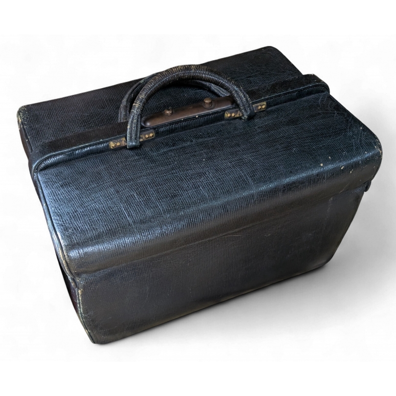 Sac de toilette de voyage en cuir noir