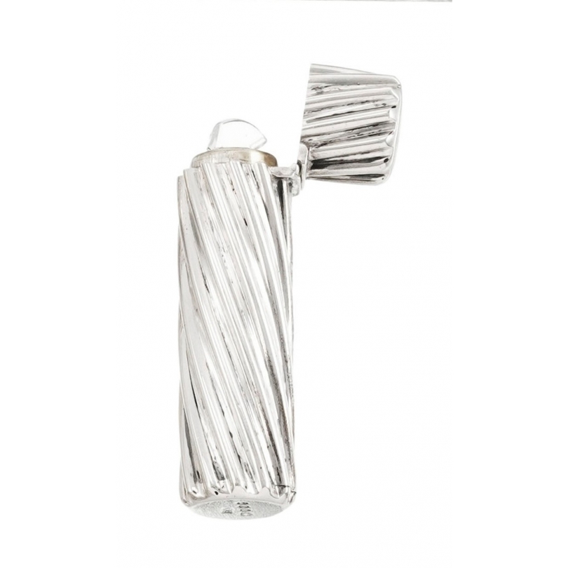 Flacon en argent et verre