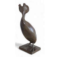 Bronze "Grèbe huppé" signé Y. LARSEN