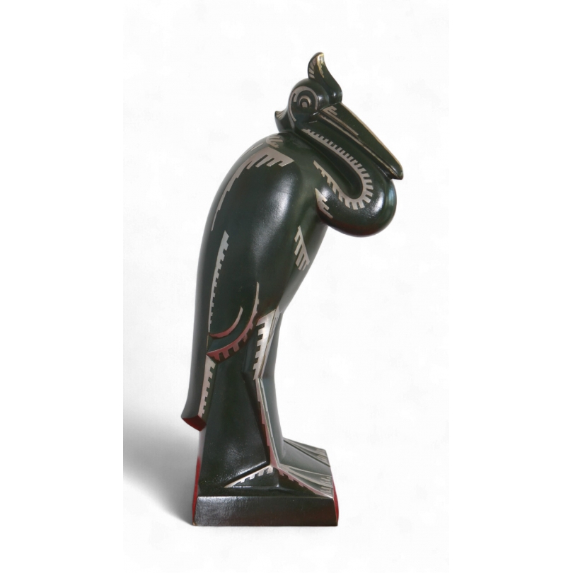 Bronze bicolor "Pélican huppé" signé Pierre BLANC