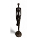 Femme africaine en bronze monogrammé GA