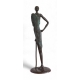 Homme africain en bronze monogrammé GA