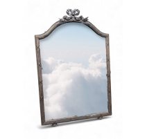 Miroir Noeud style Louis XVI en métal argenté