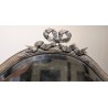 Miroir Noeud style Louis XVI en métal argenté