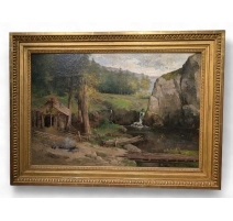 Tableau "Sous-bois" signé Ch. LEFEBRE