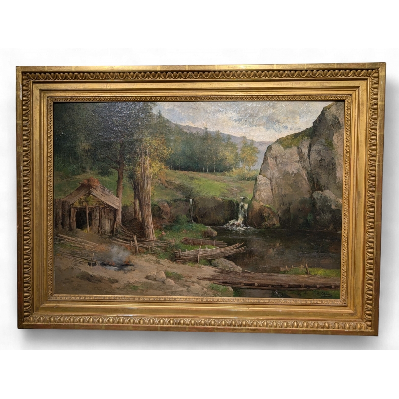Tableau "Sous-bois" signé Ch. LEFEBRE