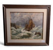Tableau "Marine" signé H.L.MASSON.