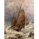 Tableau "Marine" signé H.L.MASSON.