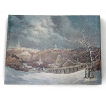 Tableau "Vue de Luxembourg" signé MAJERUS