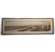 Gravure "Panorama de Rouen"