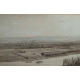 Gravure "Panorama de Rouen"