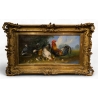 Tableau "Basse-cour" signé Jul. SCHEUERER
