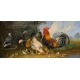 Tableau "Basse-cour" signé Jul. SCHEUERER