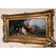 Tableau "Basse-cour" signé Jul. SCHEUERER