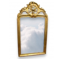 Miroir style Louis XV doré or fin,