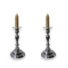 Pair of nickel-plated candlesticks, France, from Moinat SA – Antiques and home décor