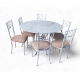 Ensemble de jardin en fonte d'aluminium
