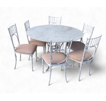 Ensemble de jardin en fonte d'aluminium