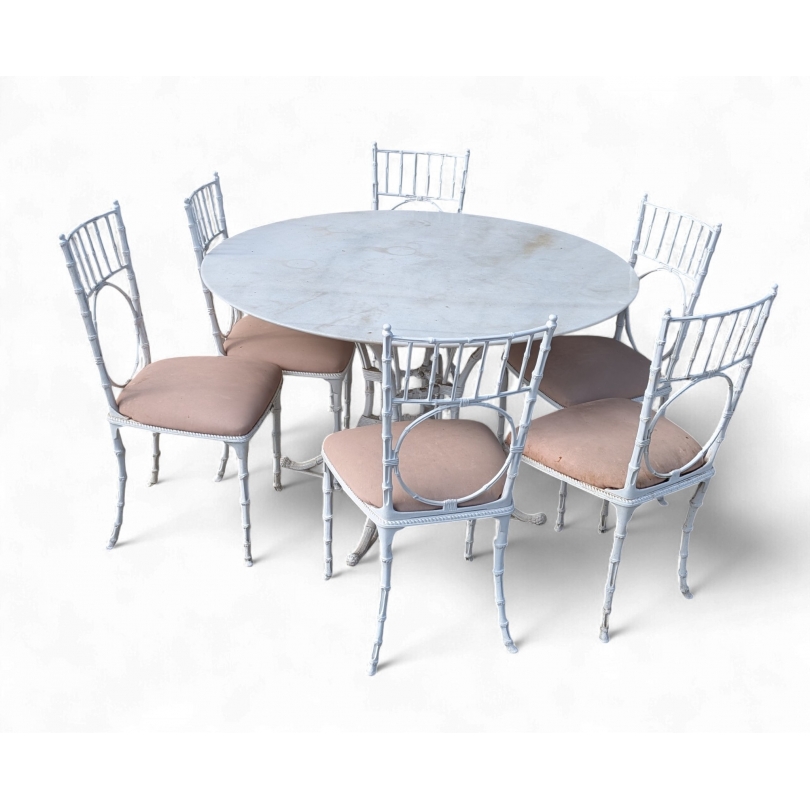 Ensemble de jardin en fonte d'aluminium