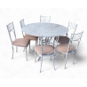 Ensemble de jardin en fonte d'aluminium