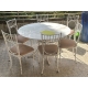 Ensemble de jardin en fonte d'aluminium