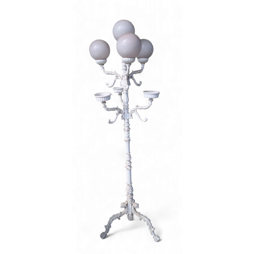 Lampadaire à 4 lumières fonte d'aluminium