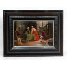 Tableau "Visite du cardinal" signé A. KNOOP
