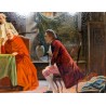 Tableau \"Visite du cardinal\" signé A. KNOOP