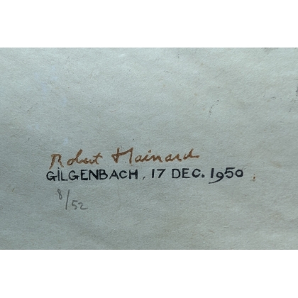 Engraving entitled ‘Grand sanglier’, signed by Robert HAINARD