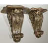 A pair of gilded wooden side tables